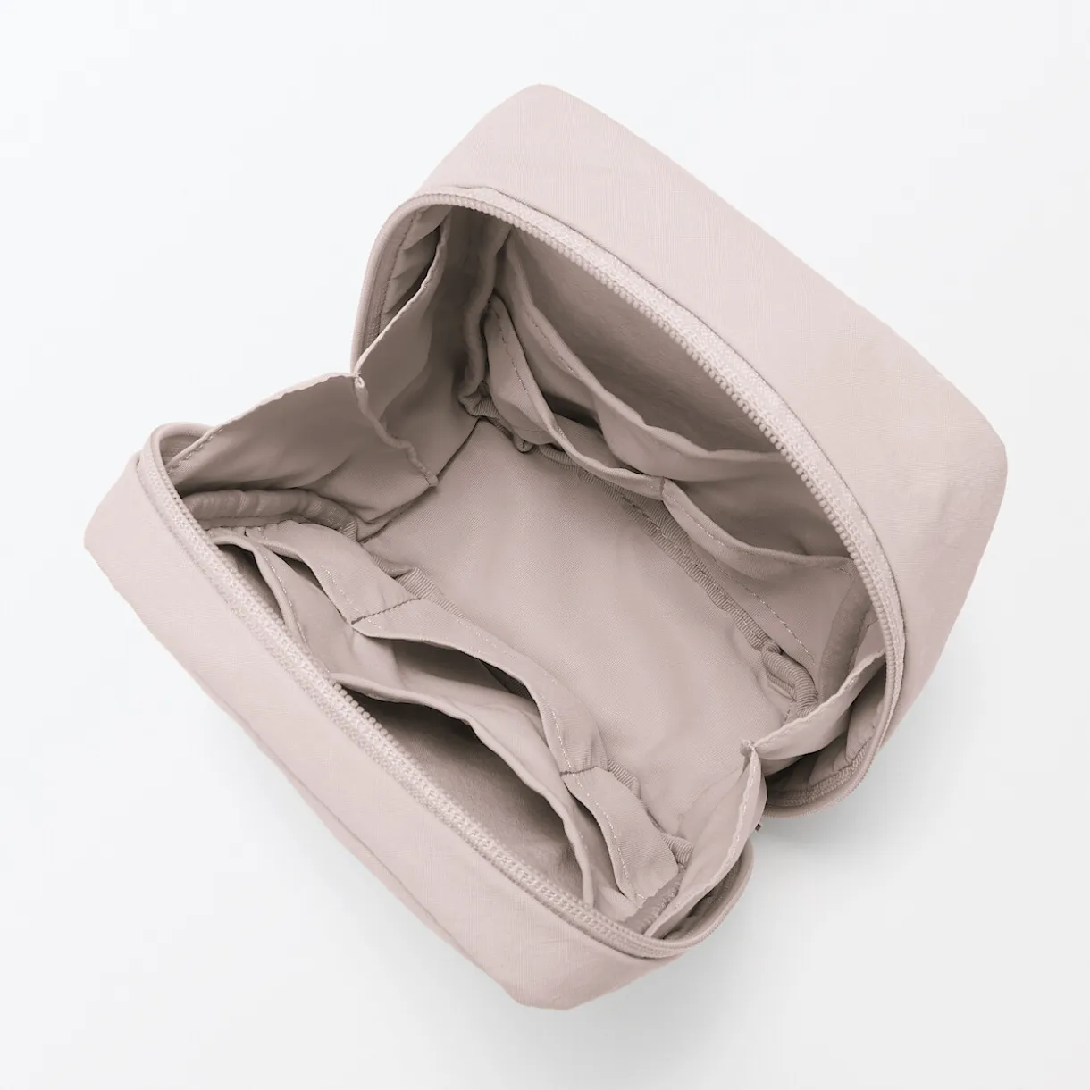 Trousse de maquillage à poser en nylon texturé