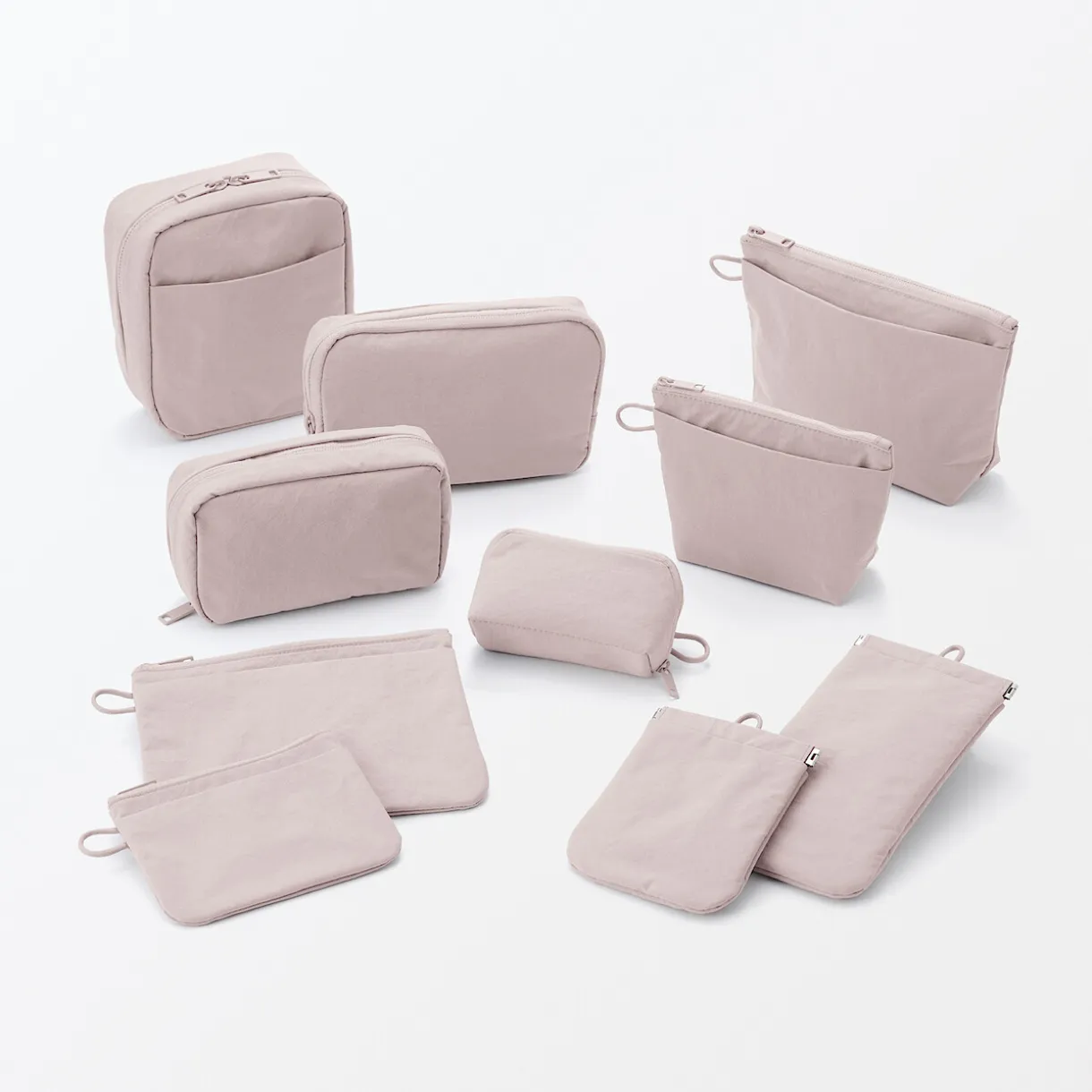 Trousse de maquillage à poser en nylon texturé