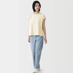 T-shirt à mancherons en coton épais pour femme