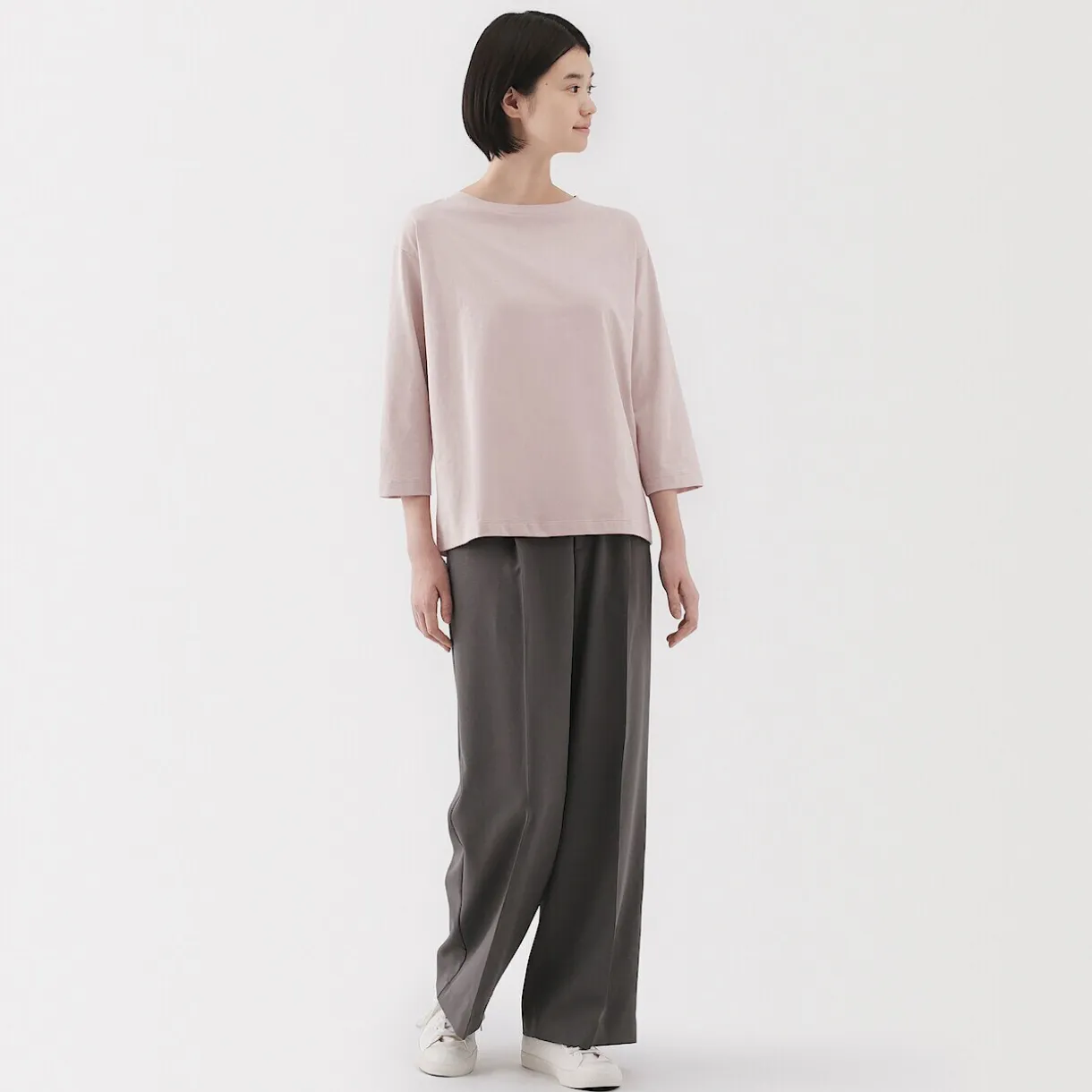 T‐shirt à manches 3/4 en coton mélangé pour femme