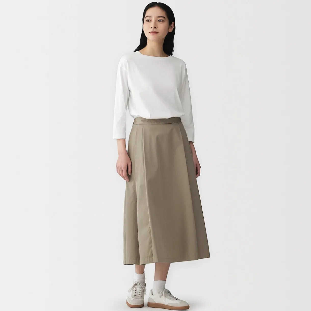 T‐shirt à manches 3/4 en coton mélangé pour femme
