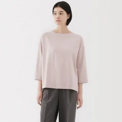 T‐shirt à manches 3/4 en coton mélangé pour femme