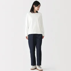 T-shirt à manches longues chauve-souris en jersey lyocell pour femme