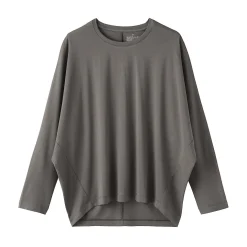 T-shirt à manches longues chauve-souris en jersey lyocell pour femme