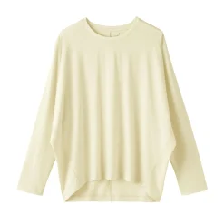 T-shirt à manches longues chauve-souris en jersey lyocell pour femme