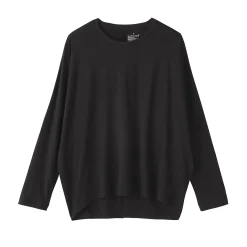 T-shirt à manches longues chauve-souris en jersey lyocell pour femme