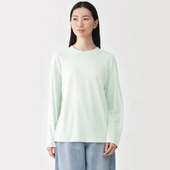 T-shirt à manches longues en jersey torsadé pour femme
