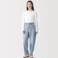 T-shirt à manches longues en jersey torsadé pour femme