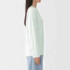 T-shirt à manches longues en jersey torsadé pour femme