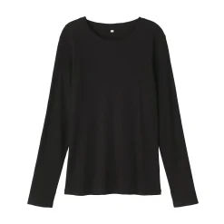 T‐shirt à manches longues en mélange de Lyocell côtelé pour femme