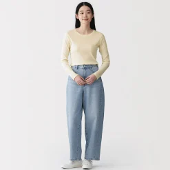 T‐shirt à manches longues en mélange de Lyocell côtelé pour femme
