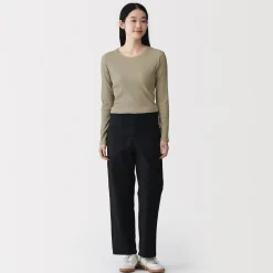 T‐shirt à manches longues en mélange de Lyocell côtelé pour femme