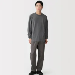 T‐shirt à manches longues en coton épais pour homme