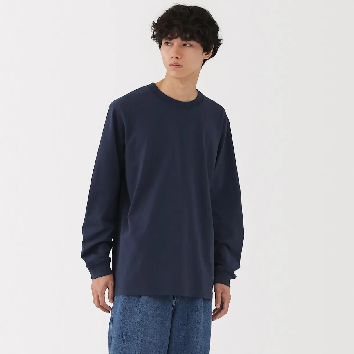 T‐shirt à manches longues en coton épais pour homme