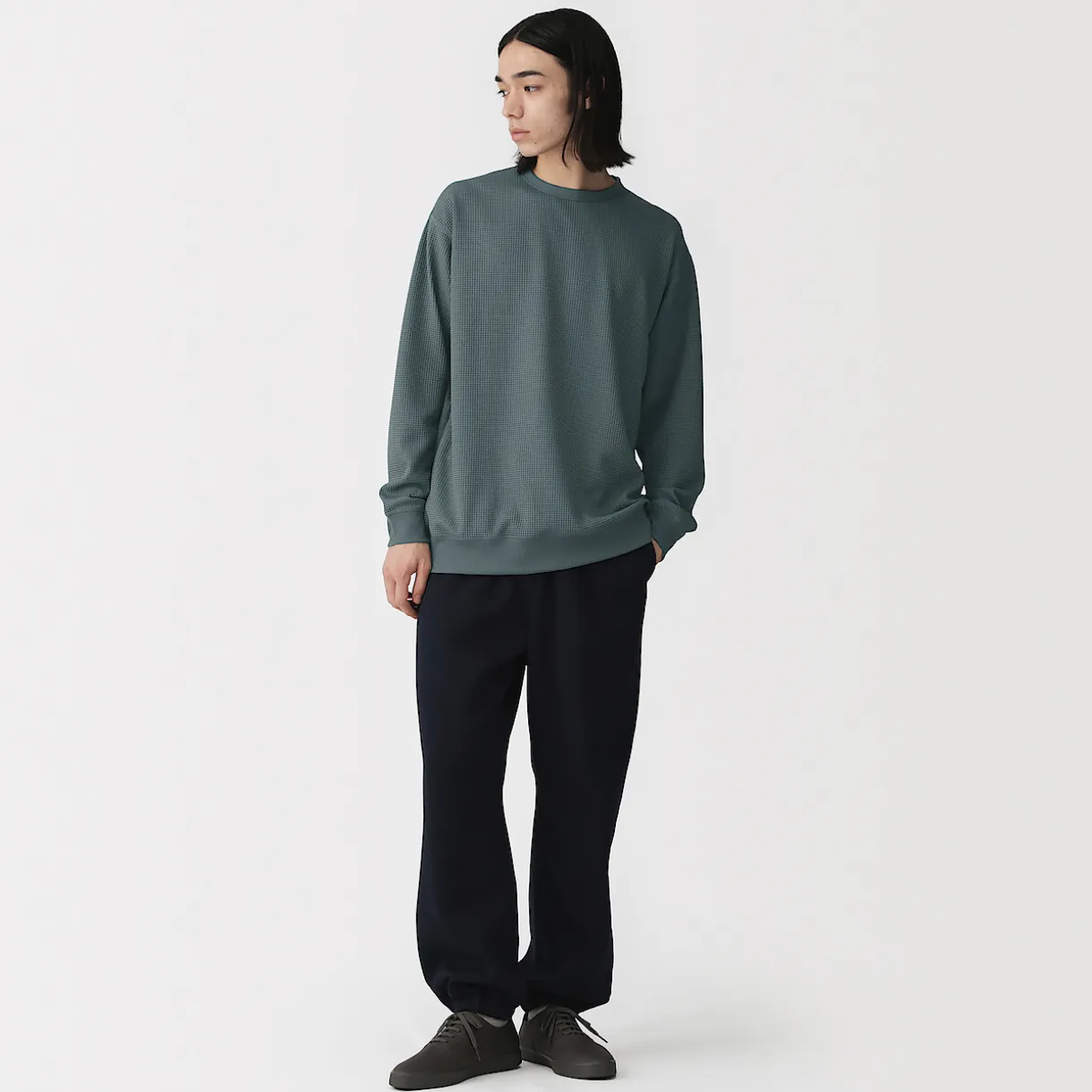 T‐shirt à manches longues gaufré Quick Dry pour homme