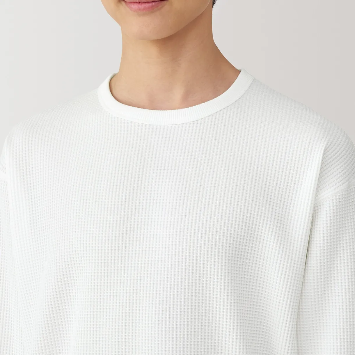T‐shirt à manches longues gaufré Quick Dry pour homme