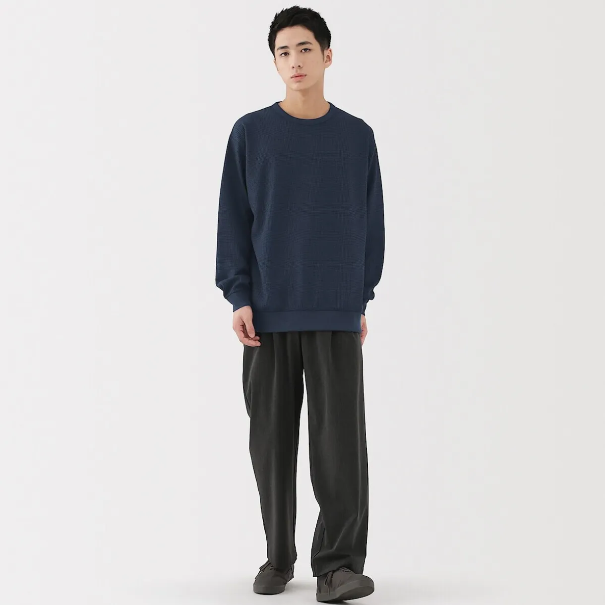 T‐shirt à manches longues gaufré Quick Dry pour homme