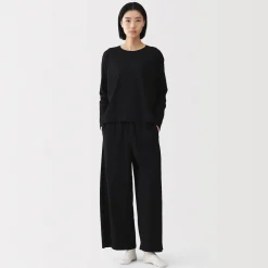 T-shirt décontracté à manches longues en jersey de coton pour femme