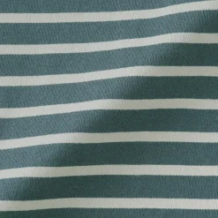 T-shirt délavé à manches longues et à col bateau en coton épais pour homme