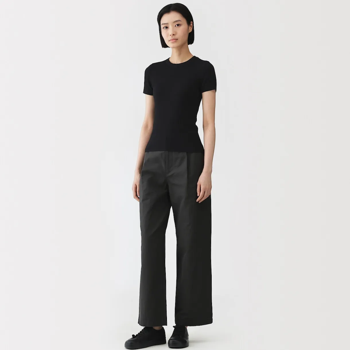 T-shirt en coton biologique hautement torsadé pour femme