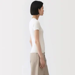 T-shirt en coton biologique hautement torsadé pour femme