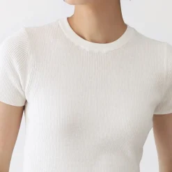 T-shirt en coton biologique hautement torsadé pour femme