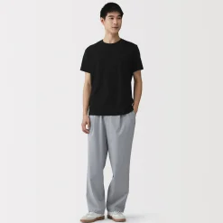 T‐shirt en coton col rond manches courtes homme