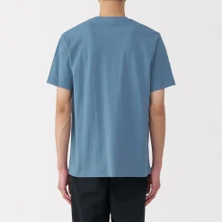 T‐shirt en coton col rond manches courtes homme