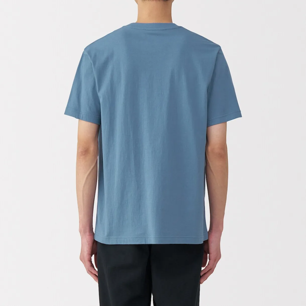 T‐shirt en coton col rond manches courtes homme