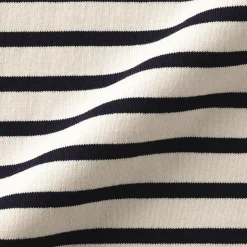 T‐shirt en coton épais manches longues col bateau pour femme