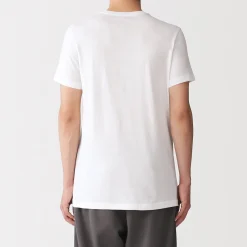 T-shirt en coton recyclé sans coutures latérales à col rond - lot de 2, pour homme