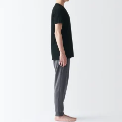 T-shirt en coton sans coutures latérales à col en V - lot de 2, pour homme