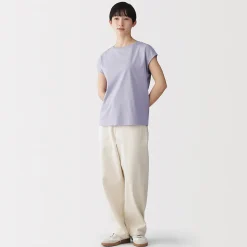 T‐shirt en jersey à manches cap pour femme