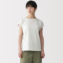 T‐shirt en jersey à manches cap pour femme