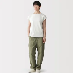 T‐shirt en jersey à manches cap pour femme