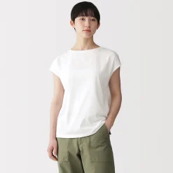 T‐shirt en jersey à manches cap pour femme