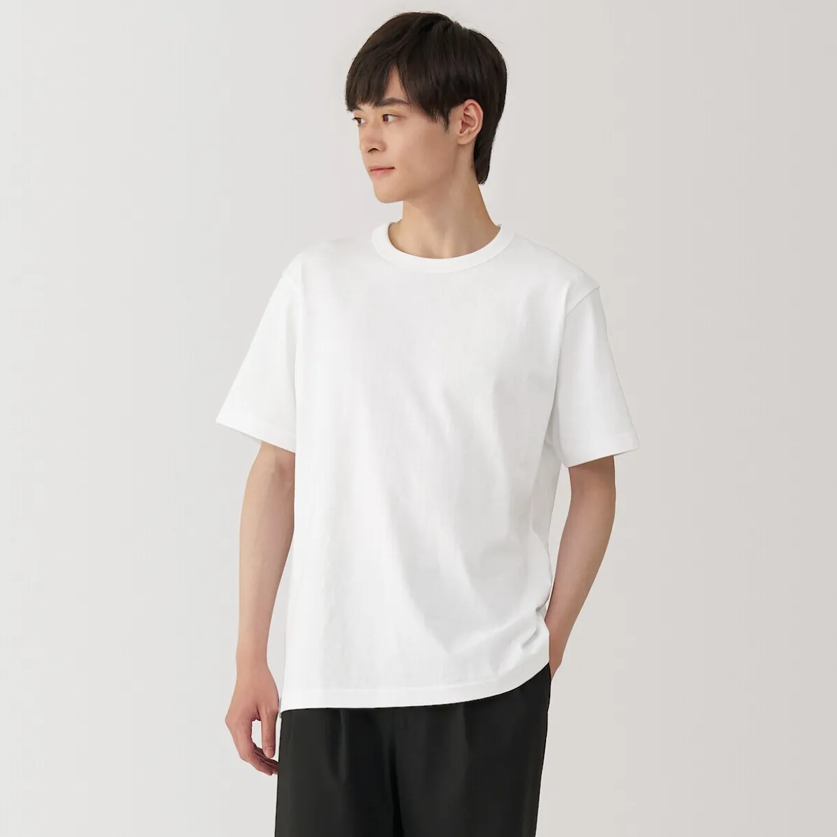 T‐shirt en jersey de coton épais manches courtes pour homme
