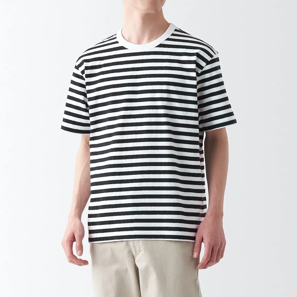 T‐shirt en jersey de coton épais manches courtes homme
