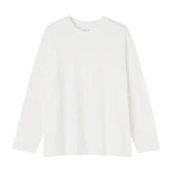 T‐shirt en jersey de coton lavé manches longues pour homme