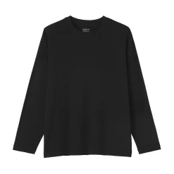 T‐shirt en jersey de coton lavé manches longues pour homme
