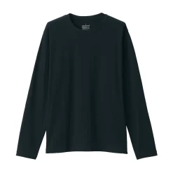 T‐shirt en jersey de coton lavé manches longues pour homme