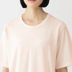 T-shirt en jersey de coton biologique hautement torsadé pour femme
