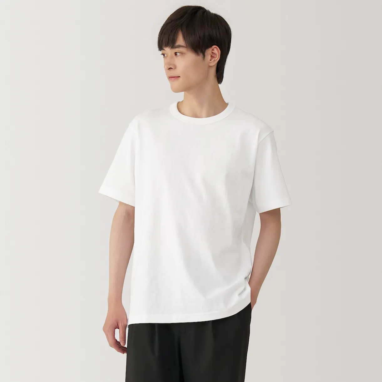 T‐shirt en jersey de coton épais manches courtes pour homme