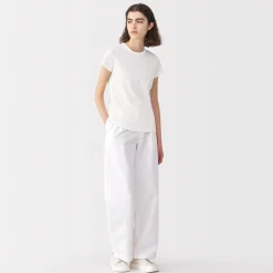 T‐shirt en lin et coton pour femme