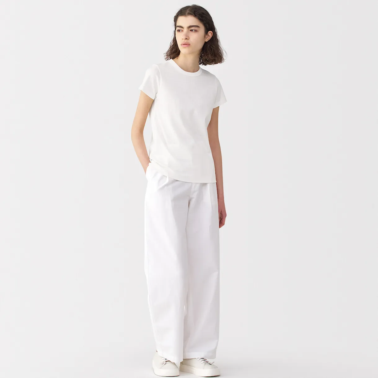 T‐shirt en lin et coton pour femme