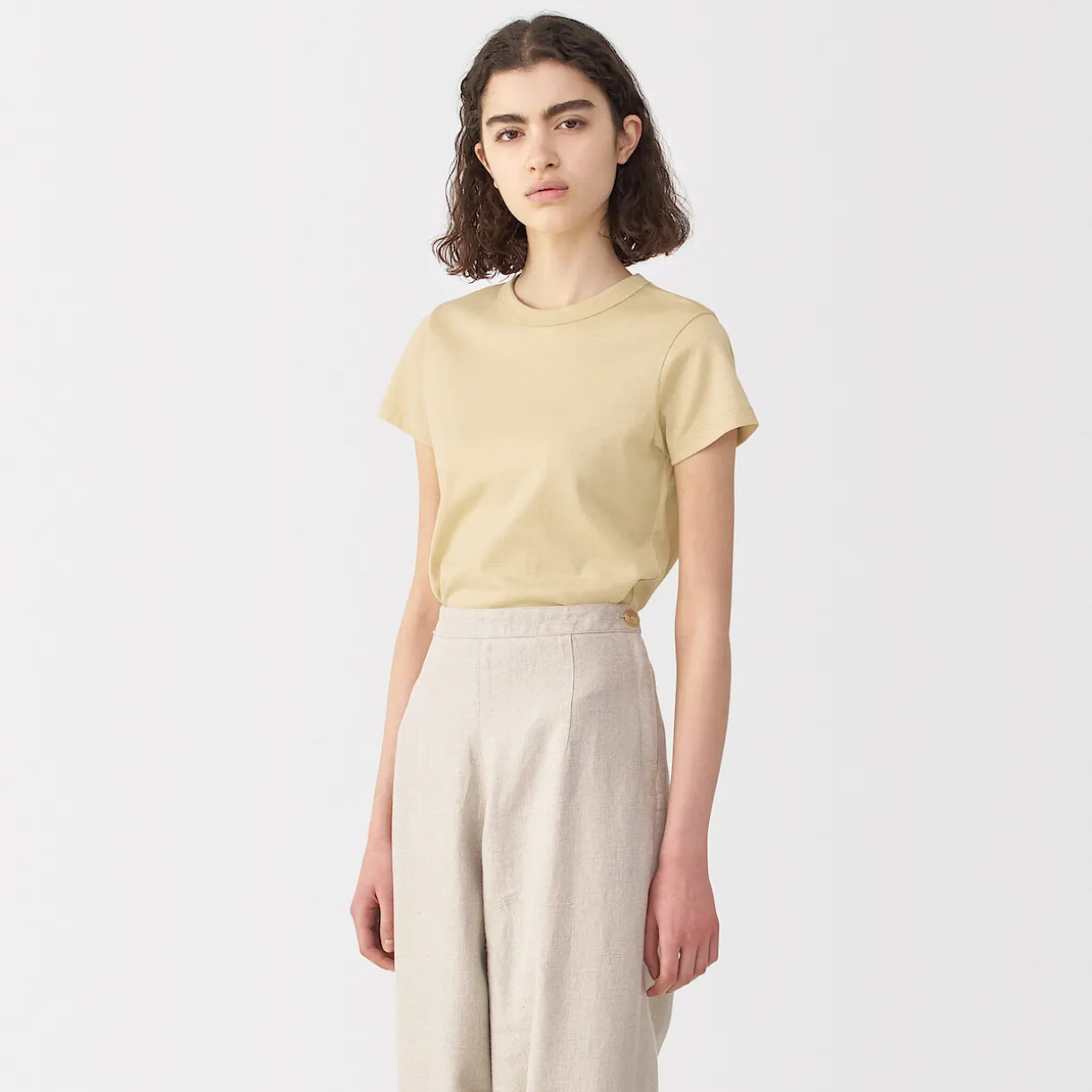 T‐shirt en lin et coton pour femme