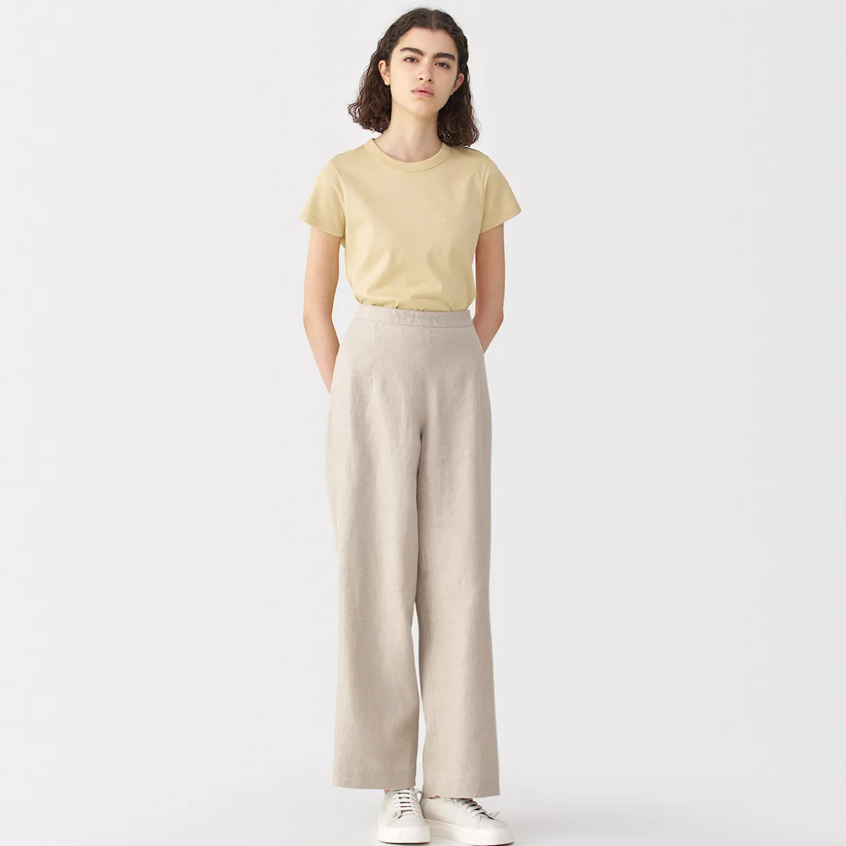 T‐shirt en lin et coton pour femme