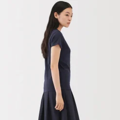 T‐shirt en lin et coton pour femme