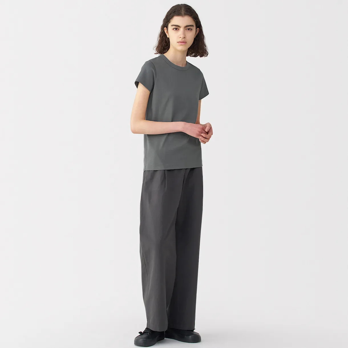 T‐shirt en lin et coton pour femme