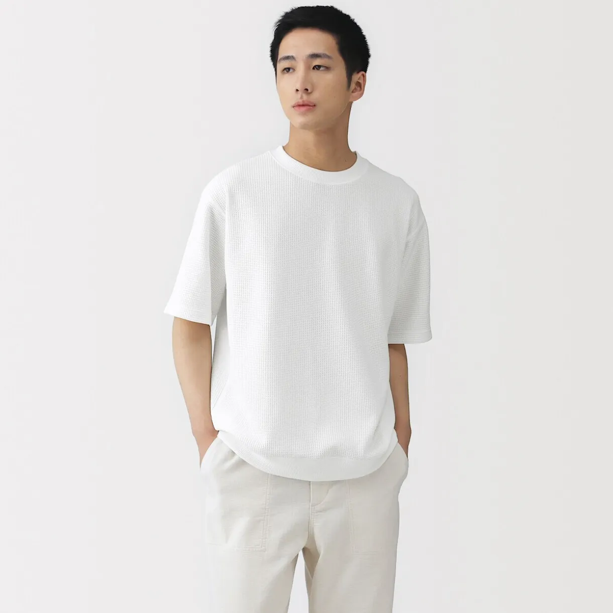 T-shirt en tissu gaufré Quick Dry pour homme